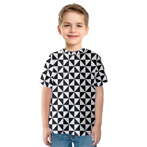 Triangle Pattern Simple Triangular Kids  Sport Mesh Tee by Nexatart