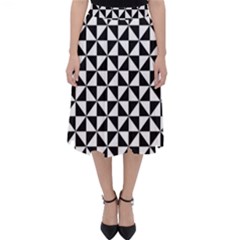 Triangle Pattern Simple Triangular Folding Skater Skirt by Nexatart