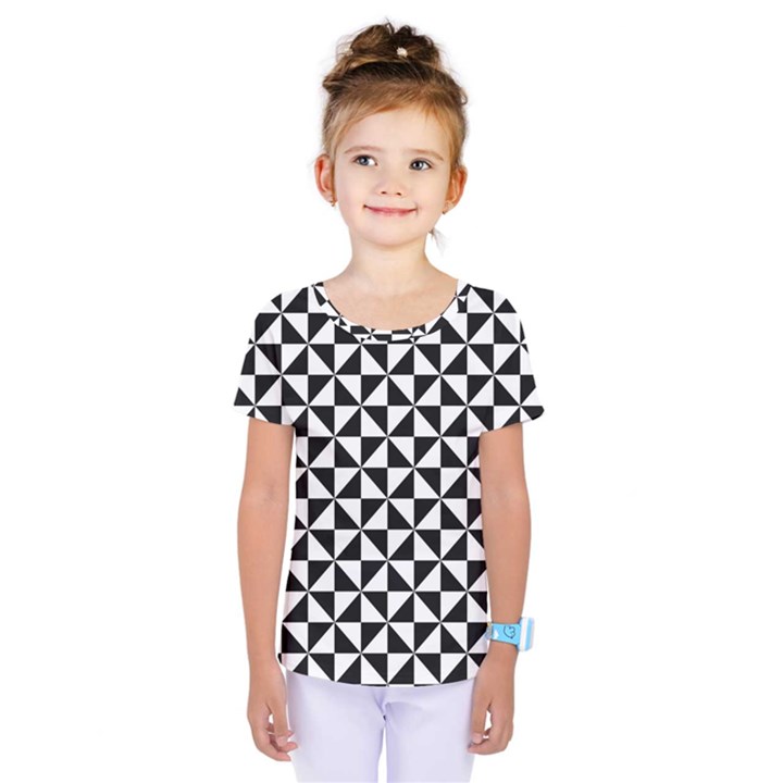 Triangle Pattern Simple Triangular Kids  One Piece Tee