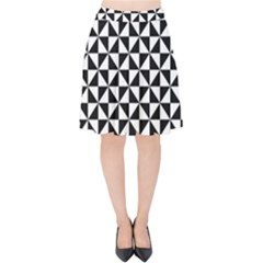 Triangle Pattern Simple Triangular Velvet High Waist Skirt by Nexatart