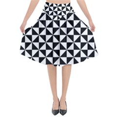 Triangle Pattern Simple Triangular Flared Midi Skirt by Nexatart