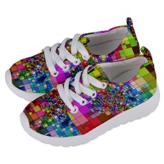 Abstract Squares Arrangement Kids  Lightweight Sports Shoes