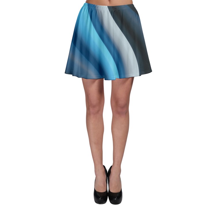 Abstract Pattern Lines Wave Skater Skirt