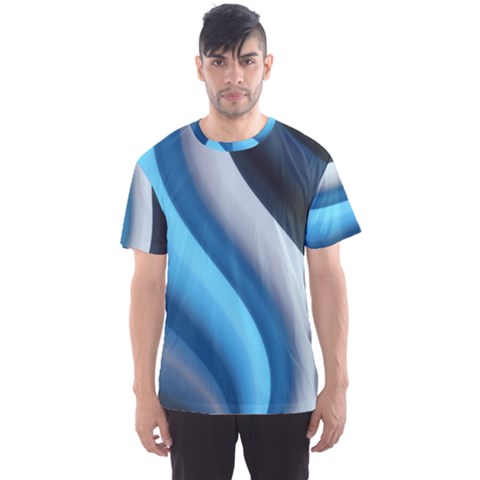 Abstract Pattern Lines Wave Men s Sports Mesh Tee by Nexatart