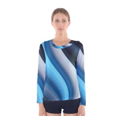 Abstract Pattern Lines Wave Women s Long Sleeve Tee