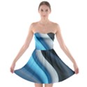 Abstract Pattern Lines Wave Strapless Bra Top Dress View1