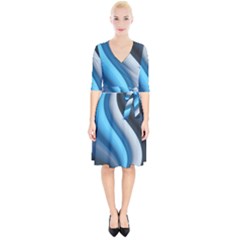 Abstract Pattern Lines Wave Wrap Up Cocktail Dress by Nexatart