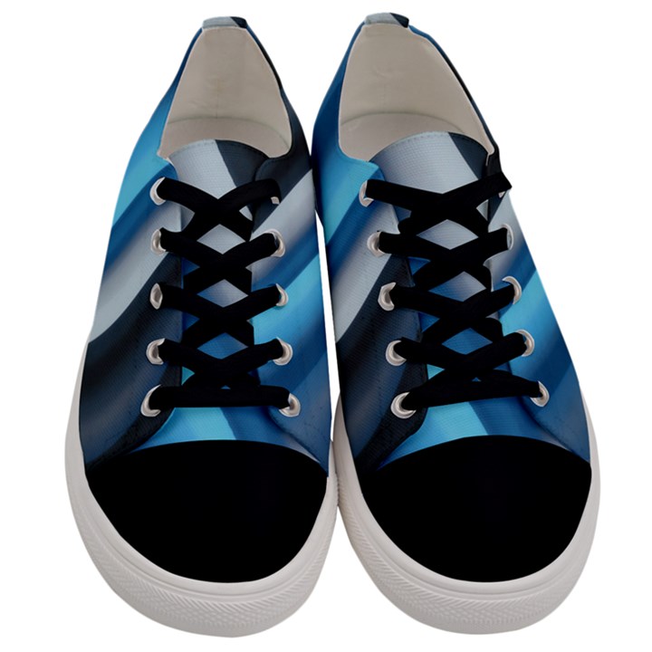 Abstract Pattern Lines Wave Men s Low Top Canvas Sneakers