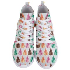 Background Colorful Abstract Men s Lightweight High Top Sneakers