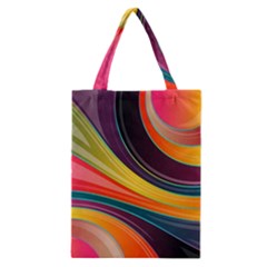 Abstract Colorful Background Wavy Classic Tote Bag by Nexatart