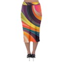 Abstract Colorful Background Wavy Midi Pencil Skirt View2