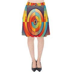 Background Colorful Abstract Velvet High Waist Skirt by Nexatart