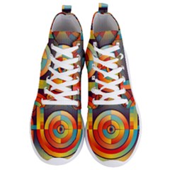 Background Colorful Abstract Men s Lightweight High Top Sneakers