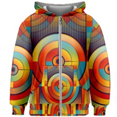 Background Colorful Abstract Kids Zipper Hoodie Without Drawstring