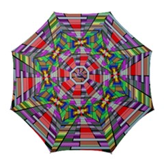 Art Vanishing Point Vortex 3d Golf Umbrellas by Nexatart