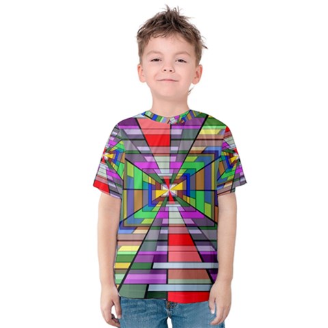 Art Vanishing Point Vortex 3d Kids  Cotton Tee by Nexatart