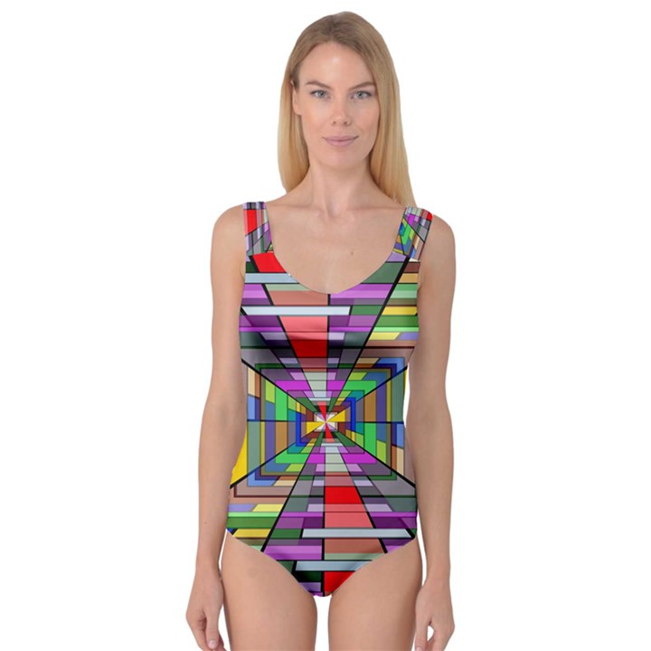 Art Vanishing Point Vortex 3d Princess Tank Leotard 