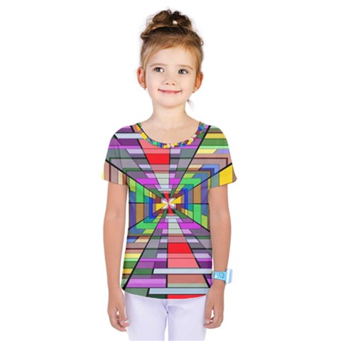 Art Vanishing Point Vortex 3d Kids  One Piece Tee by Nexatart