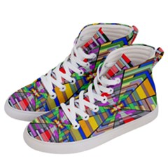 Art Vanishing Point Vortex 3d Men s Hi-top Skate Sneakers by Nexatart