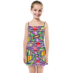 Art Vanishing Point Vortex 3d Kids Summer Sun Dress