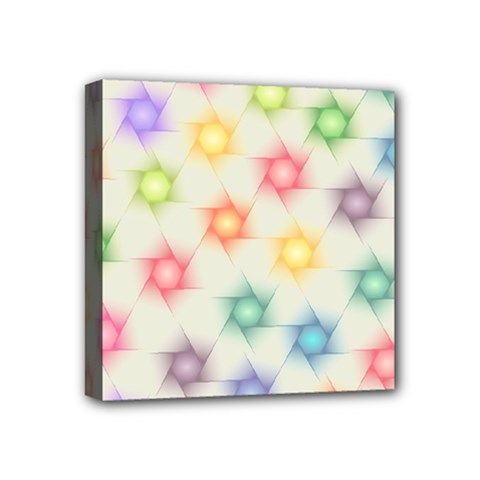 Polygon Geometric Background Star Mini Canvas 4  X 4  by Nexatart