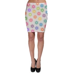 Polygon Geometric Background Star Bodycon Skirt by Nexatart