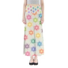 Polygon Geometric Background Star Full Length Maxi Skirt by Nexatart