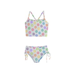 Polygon Geometric Background Star Girls  Tankini Swimsuit by Nexatart