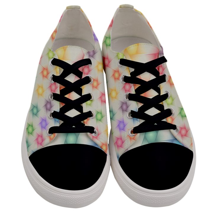 Polygon Geometric Background Star Men s Low Top Canvas Sneakers