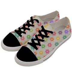 Polygon Geometric Background Star Men s Low Top Canvas Sneakers by Nexatart