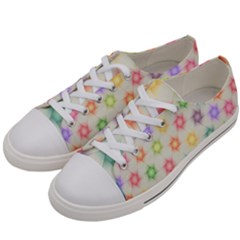 Polygon Geometric Background Star Women s Low Top Canvas Sneakers by Nexatart