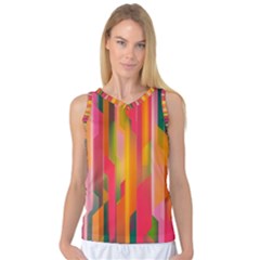 Background Abstract Colorful Women s Basketball Tank Top by Nexatart