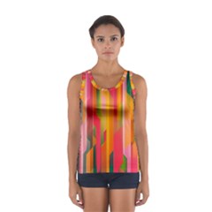 Background Abstract Colorful Sport Tank Top  by Nexatart