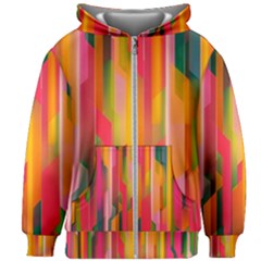 Background Abstract Colorful Kids Zipper Hoodie Without Drawstring