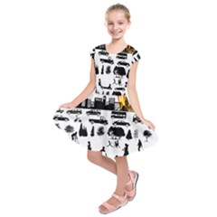 Good Morning, City Kids  Short Sleeve Dress by FunnyCow