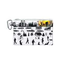 Good Morning, City Canvas Cosmetic Bag (small) by FunnyCow