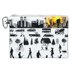 Good Morning, City Canvas Cosmetic Bag (xl) by FunnyCow