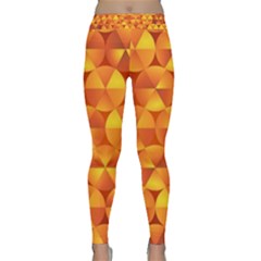 Background Triangle Circle Abstract Classic Yoga Leggings by Nexatart