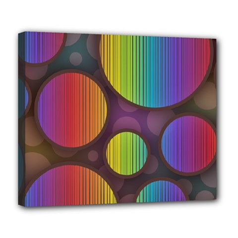 Background Colorful Abstract Circle Deluxe Canvas 24  X 20   by Nexatart