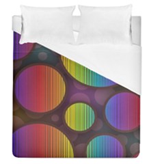 Background Colorful Abstract Circle Duvet Cover (queen Size) by Nexatart