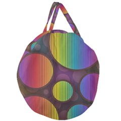 Background Colorful Abstract Circle Giant Round Zipper Tote by Nexatart