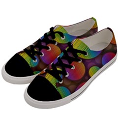 Background Colorful Abstract Circle Men s Low Top Canvas Sneakers by Nexatart