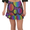 Background Colorful Abstract Circle Fishtail Mini Chiffon Skirt View1