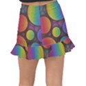 Background Colorful Abstract Circle Fishtail Mini Chiffon Skirt View2