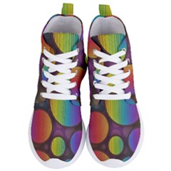 Background Colorful Abstract Circle Women s Lightweight High Top Sneakers