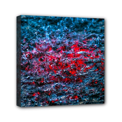 Water Color Red Mini Canvas 6  X 6  by FunnyCow