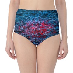 Water Color Red Classic High-waist Bikini Bottoms by FunnyCow