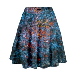 Water Color Orange High Waist Skirt by FunnyCow