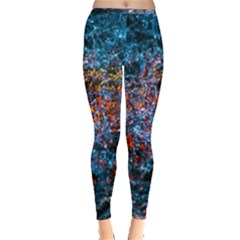 Water Color Orange Inside Out Leggings