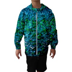 Water Color Green Hooded Windbreaker (kids) by FunnyCow